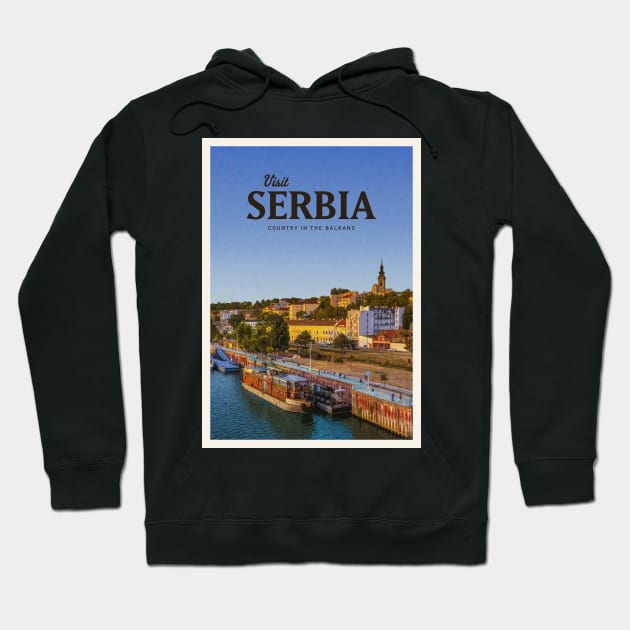 Visit Serbia Hoodie by Mercury Club